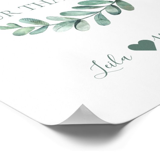 ミントフローラワイルドフラワーシード結婚式の引き出物パケット ポスター (角)