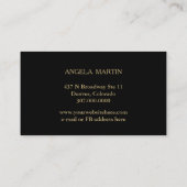 ミントフローラ金ゴールドフレームプロフェッショナル 名刺 (裏面)