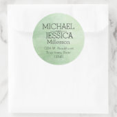 ミントブリーズ水の色のアドパーソナライズされたレス ラウンドシール (バッグ)