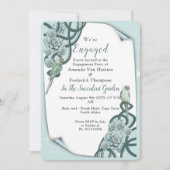 ミントブルーからパイングリーン多肉株 招待状 (正面)