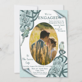 ミントブルーからミントブルーまでの色の多肉植物 招待状