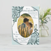 ミントブルーからミントブルーまでの色の多肉植物 招待状 (スタンド正面)