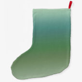 ミントブルーグラデーション ラージクリスマスストッキング (裏面)
