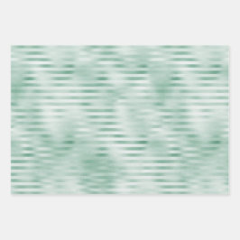 ミントブルーシャンパーニュストライプ金ゴールド ラッピングペーパーシート