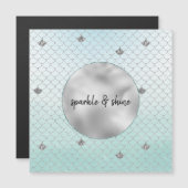 ミントブルーシルバーグラデーショングリッターマーメイド (正面/裏面)