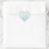 ミントブルーシルバーグラデーショングリッターマーメイド ハートシール (バッグ)