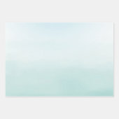 ミントブルーシルバーグラデーショングリッターマーメイド ラッピングペーパーシート (正面2)