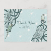 ミントブルーパイングリーン多肉株ありがとう 案内ポストカード (正面)