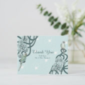 ミントブルーパイングリーン多肉株ありがとう 案内ポストカード (スタンド正面)