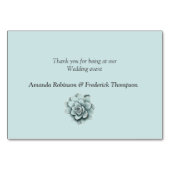 ミントブルーパイングリーン多肉株 テーブルナンバー (裏面)