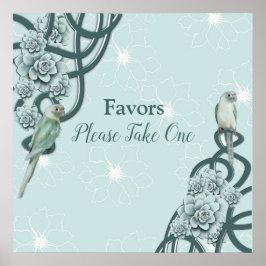 ミントブルーパイングリーン多肉株 ポスター