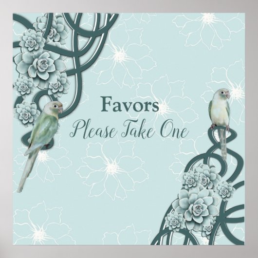 ミントブルーパイングリーン多肉株 ポスター (正面)