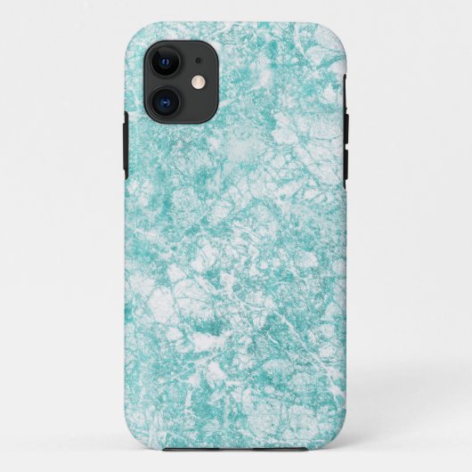 ミントブルー&ホワイト大理石テクスチャ Case-Mate iPhoneケース (裏面)