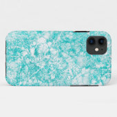 ミントブルー&ホワイト大理石テクスチャ Case-Mate iPhoneケース (裏面(横))