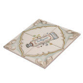 ミントブルー&ホワイト歯磨き粉おもしろい浴用タイル タイル (側面)