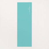 ミントブルー |水彩花モノグラムヨガマット ヨガマット (裏面)