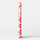 ミントブルー、赤いハートタイルのパターン。 Case-Mate iPhoneケース (裏面 / 左)