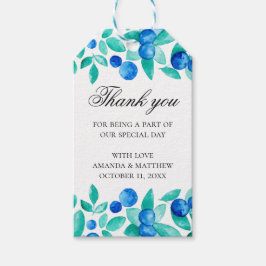 ミントブ結婚ルー感謝していのお前。ウッドランドブルーベリー ギフトタグ