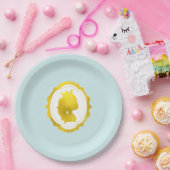 ミントプリンセスカメオ誕生日 ペーパープレート (パーティー)