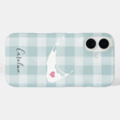 ミントプレイド上のナントケ素朴ットシルエット Case-Mate iPhoneケース (裏面 (横))