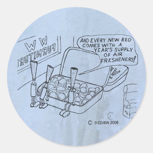 ミントベッドクラシックラウンドステッカー ラウンドシール (正面)