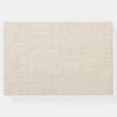 ミントホワイトイエローフローラのBurlapテクスチ結婚ャ ゲストブック (裏面)