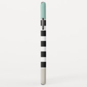 ミントホワイトブラックストライプベージュシンプルエレガント Case-Mate iPhoneケース (裏面/右)