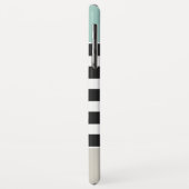 ミントホワイトブラックストライプベージュシンプルエレガント Case-Mate iPhoneケース (裏面/左)