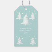 ミントホワイトミニマリストクリスマスツリーギフトラベル ギフトタグ (裏面)