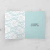 ミントホワイトレースバラフローラ結婚式 カード (内部)