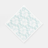 ミントホワイトレースバラフローラ スタンダードランチョンナプキン (角)