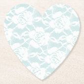 ミントホワイトレースバラフローラ ペーパーコースター (正面)