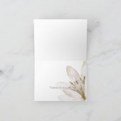 ミントホワイト水彩花柄のありがとう サンキューカード (内部)