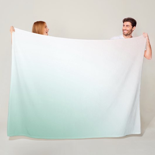 ミントホワイト赤面 フリースブランケット (インサイチュ)