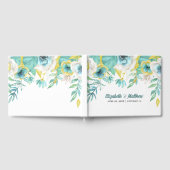 ミントホワイト|黄色フローラ水結婚色 ゲストブック (全面)