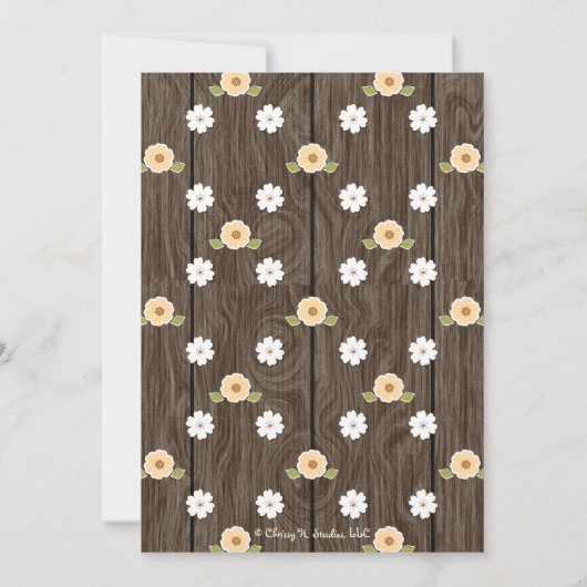 ミントホースシモノグラムのュウェスタンブライダルシャワー 招待状 (裏面)