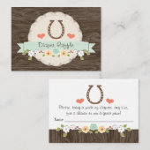 ミントホースシューウエスタンオムツラッフルチケット エンクロージャーカード (正面/裏面)