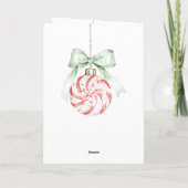 ミントボウペッパーミントキャンディ クリスマス カード (裏面)