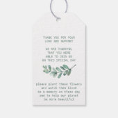 ミントボタニカルリーフ結婚式の引き出物ラベル ギフトタグ (裏面)