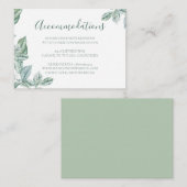 ミントボタニッ結婚クスホテルアコモデーションカード エンクロージャーカード (正面/裏面)