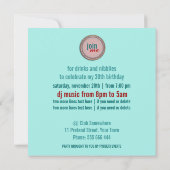 ミントボヘミアンサンシャインフラワーバースデーパーティー 招待状 (裏面)