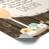 ミントボホ素朴の結婚ブライダルシャワーミモサバー ポスター (角)