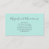 ミントマカロンベーカリーデリケート金ゴールド名刺 名刺 (裏面)