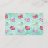 ミントマカロンベーカリーデリケート金ゴールド名刺 名刺 (正面)