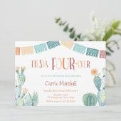 ミントマスタードフィエスタフォーエバー4歳の誕生日パーティー 招待状 (スタンド正面)