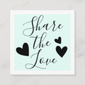 ミントミニマルエレガントグリーンホワイトスクリプト 紹介カード (正面)