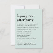 ミントミニマルモダンウェディングレセプション 招待状 (正面)