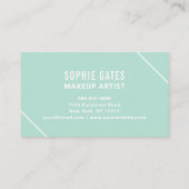 ミントミニマルモダンホワイトシンプルエレガント 名刺 (裏面)