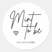 ミントミニマルモダンーの結婚式の引き出物 ラウンドシール (正面)