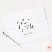 ミントミニマルモダンーの結婚式の引き出物 ラウンドシール (封筒)